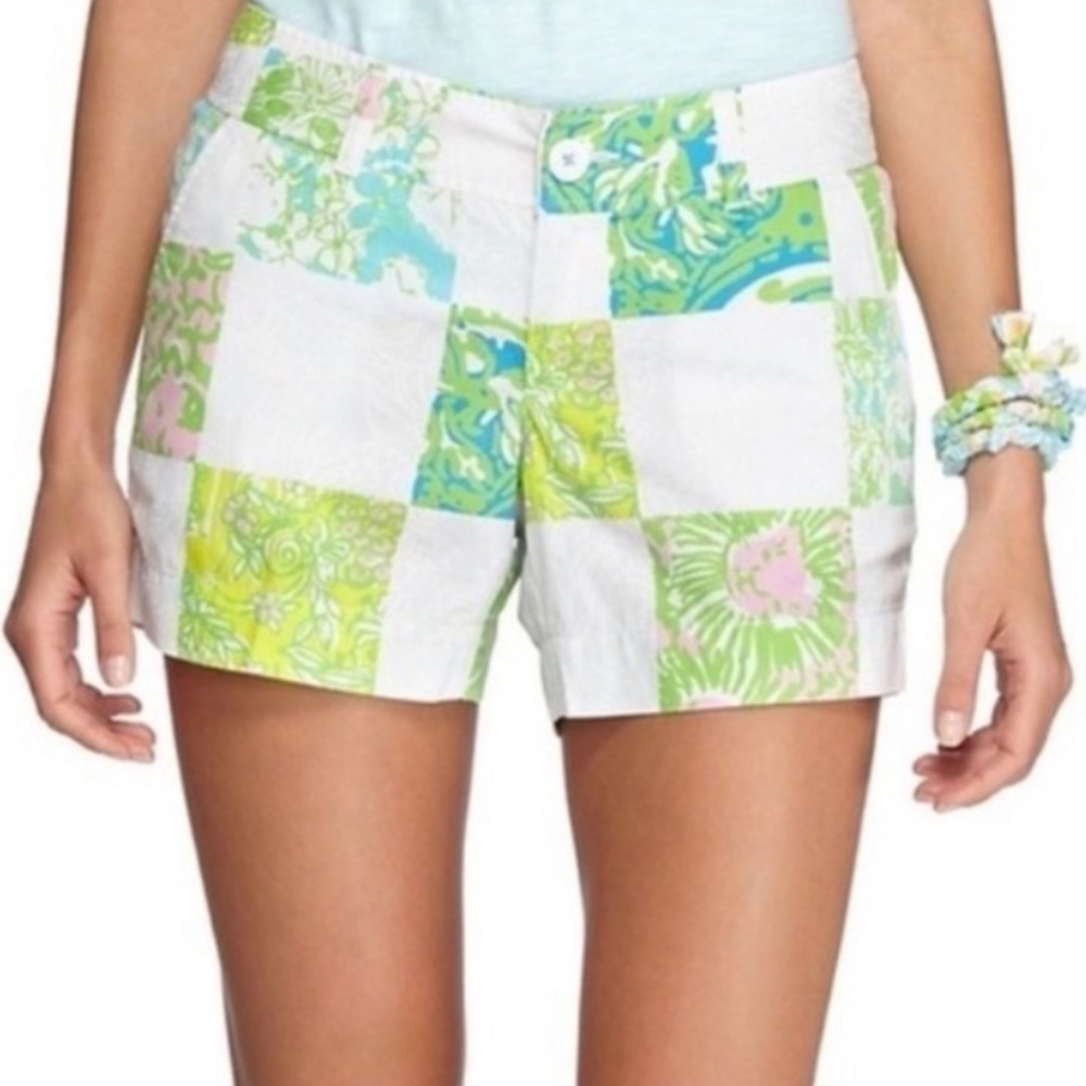 Lilly Pulitzer Callahan Lioness Patchwork Shorts